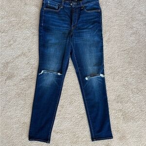 NWOT Old Navy OG Straight High Rise Distressed Blue Denim Jeans